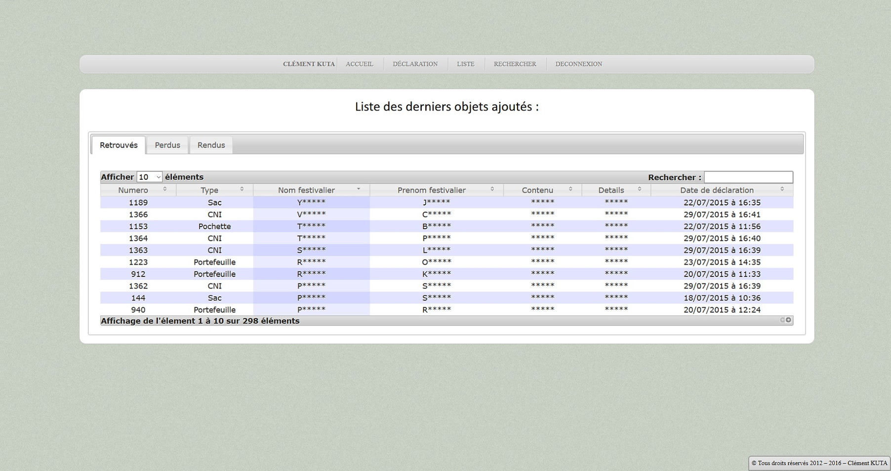 Reperio lost-and-found app screenshot