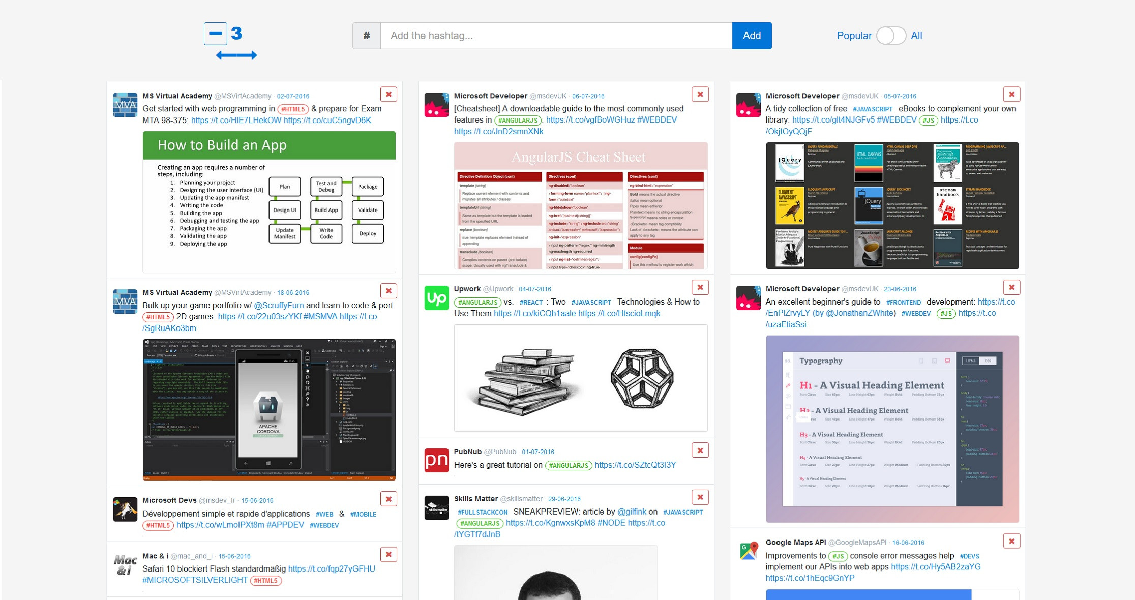 Twitter News project screenshot